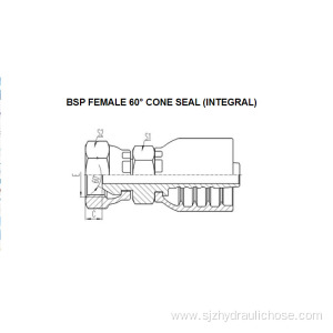 Integral BSP Female 60° Cone 22611-F